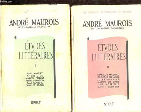 Etudes littéraires, tome 1 + 2 : Tome 14: Valéry, Gide, Proust, Bergson, Claudel, Péguy + Tome 2: Mauriac, Duhamel, Romains, du Gard, de Lacretelle, ...