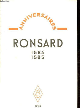 Anniversaires - Ronsard - 1524-1585.. Dereme Tristan