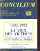 Concilium n°232 - Revue internationale de théologie : 1492-1992 La voix des victimes - Cinquième centenaire de la conquête de l'Amériques.. Elizondo ...