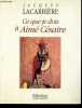 Ce que je dois &agrave; Aim&eacute; C&eacute;saire.. Lacarri&egrave;re Jacques