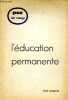 L'éducation permanente - Fiche technique.. Lengrand Paul