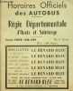 Horaires officiels des autobus - Régie départementale d'Aunis et Saintonge - Service d'hiver 1958-1959.. Collectif