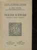 Texte d'étude (ancien et moyen français) - Collection Textes littéraires français.. Wagner Léon R.