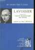 Lavoisier - Extraits du Traité élémentaire de chimie - Collection Grands classiques des sciences et des techniques - Un savant dans le texte n°2 - ...
