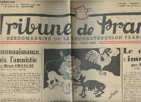Tribune de France n°5 - 3 mars 1939 - La reconnaissance mais l'amnistie - Le clan des immobiles - Effondrement ou liquidation ? - Le syndicalisme ...