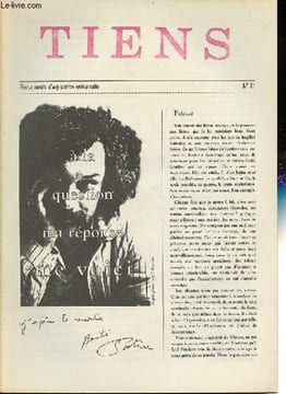 Tiens n°11 - Patrice - Planète Yeats - Une philosophie de la vie - Une heure avec André Baillon - Etincelles errantes - Portrait de l'éditeur en ...