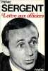 Lettre aux officiers.. Sergent Pierre