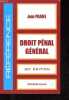 Droit Pénal général.. Pradel Jean
