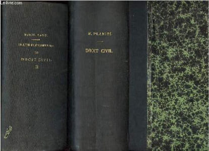 Traité élémentaire de droit civil, Tome II + III (2 volumes).