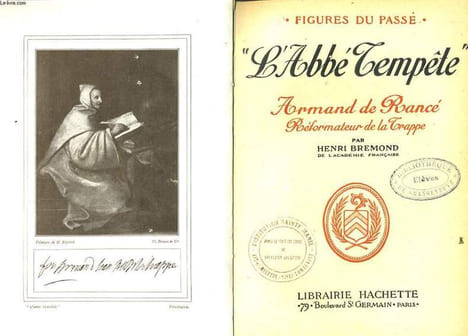 L'ABBE TEMPETE Armand de Rancé Réformateur de la Trappe. HENRI BREMOND