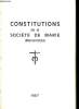 CONSTITUTIONS DE LA SOCIETE DE MARIE (marianistes). COLLECTIF