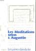 LES MEDITATIONS SELON S. AUGUSTIN. ANDRE LENAGER