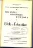 JOURNEES NATIONALES D'ETUDES - BIBLIE ET EDUCATION. CARDINAL FELTIN & ROQUES