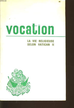 VOCATION LA VIE RELIGIEUSE SELON VATICAN II. R. IZARD directeur gérant