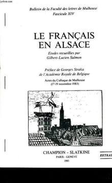 LE FRANCAIS EN ALSACE (extrait). GILBERT LUCIEN SALMON