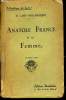 ANATOLE FRANCE ET LA FEMME. M. LAHY HOLLEBECQUE