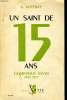 UN SAINT DE 15 ANS DOMINIQUE SAVIO 1842-1957. A. AUFFRAY