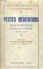 PETITES MEDITATIONS pour les principaux jours de l'année propre du temps. CHANOINE HENRI BOURGEOIS