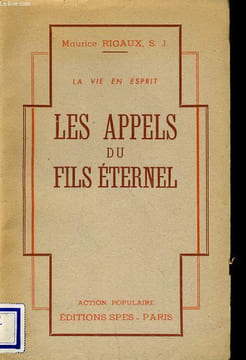 LES APPELS DU FILS ETERNEL. MAURICE RIGAUX