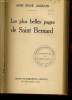 LE PLUS BELLES PAGES DE SAINT BERNARD. ABBE RENE AIGRAIN