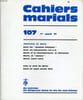 CAHIERS MARIALS n&deg;107 : Approches de Marie. ALPHONSE BOSSARD directeur