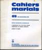 CAHIERS MARIALS n°65 : Notre espérance aujourd'hui. JEAN HEMERY directeur gérant