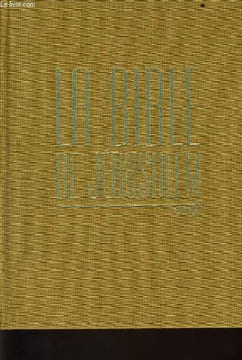 LA BIBLE DE JERUSALEM. ECOLE BIBLIQUE DE JERUSALEM
