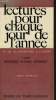 LECTURES POUR CHAQUE JOUR DE L'ANNEE n°6 : De la pentecôte à l'avent 2er partie : Septembre, Octobre, Novembre. COLLECTIF