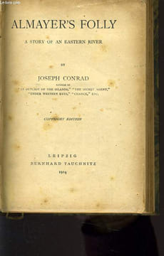 ALMAYER'S FOLLY a story of an eastern river. JOSEPH CONRAD