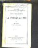 LES MALADIES DE LA PERSONNALITE.. TH.RIBOT