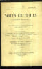 NOTES CRITIQUES SCIENCES SOCIALES 2E ANNEE N&deg;1 - 25 JANVIER 1901 N&deg;1 AU N&deg;10 EN UN SEUL VOLUME. BULLETIN BIBLIOGRAPHIQUE. COLLECTIF