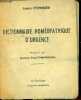 DICTIONNAIRE HOMEOPATHIQUE D'URGENCE - 4E EDITION REVUE ET COMPLETEE.. POMMIER LOUIS