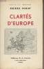 "Clartés d'Europe - collection ""Faits et gestes""". Paraf Pierre
