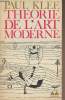 "Théorie de l'art moderne - ""Bibliothèque Médiations"" n°19". Klee Paul
