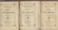 Oeuvres complètes de La Bruyère - Tome 1 à 3 (3 volumes) - collection des classiques Français du Prince Impérial. La Bruyère