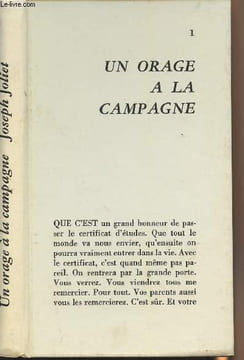 Un orage à la campagne. Joliet Joseph