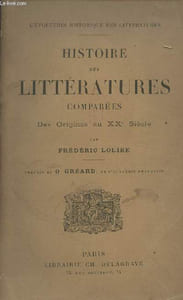 Histoire des littératures comparées des origines au XXe siècle