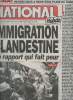 National Hebdo n°614 semaine du 25 avril au 1er mai 96 - Immigration clandestine, le rapport qui fait peur - L'agonie de la SNCF - SIDA : le silence ...