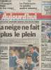 Aujourd'hui n °16028 sam. 16 et dim. 17 mars 96 - Mauvaise saison dans les stations, la neige ne fait plus le plein - Tournoi des 5 nations: Le XV de ...