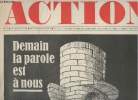 "Action n°19 vend. 28 juin 68 - Demain la parole est à nous - Qui sont les veaux ? - La revanche des Mandarins - Le cinéma de mai : 75 000 mètres de ...
