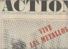 Action n°5 vend. 6 juin 68 - Vive les métallos - Ceux de premières lignes - Sondage: l'opinion truquée - De l'assassinat comme instrument politique - ...