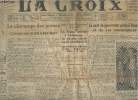 La Croix n°15977 56e année jeudi 21 mars 35 - Le chômage des jeunes - Après le conseil des ministres, la France adresse à l'Allemagne une protestation ...