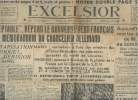 "Excelsior n°9218 27e année lundi 9 mars 36 - ""Inacceptable"" répond le gouv. français au mémorandum du chancelier allemand - Démilitarisation ...