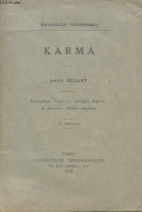 "Karma - ""Bibliothèque Théosophique"""