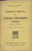 Comment il faut lire les auteurs classiques français (De Villon à Victor Hugo). Albalat Antoine