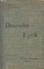 Deutsche Lyrik - 6e édition - Ouvrage conforme aux programmes officiels du 3 août 1903, classe de seconde. Meneau F. et Wolfromm A.
