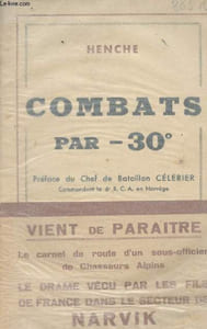 Combats par -30° - Préface du Che de Bataillon Célerier