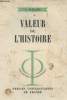 "Valeur de l'histoire - ""Initiation philosophique""". Hours J.