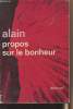 "Propos sur le bonheur - ""Idées"" n°8". Alain