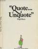 """Quote...Unquote""". Rees Nigel
